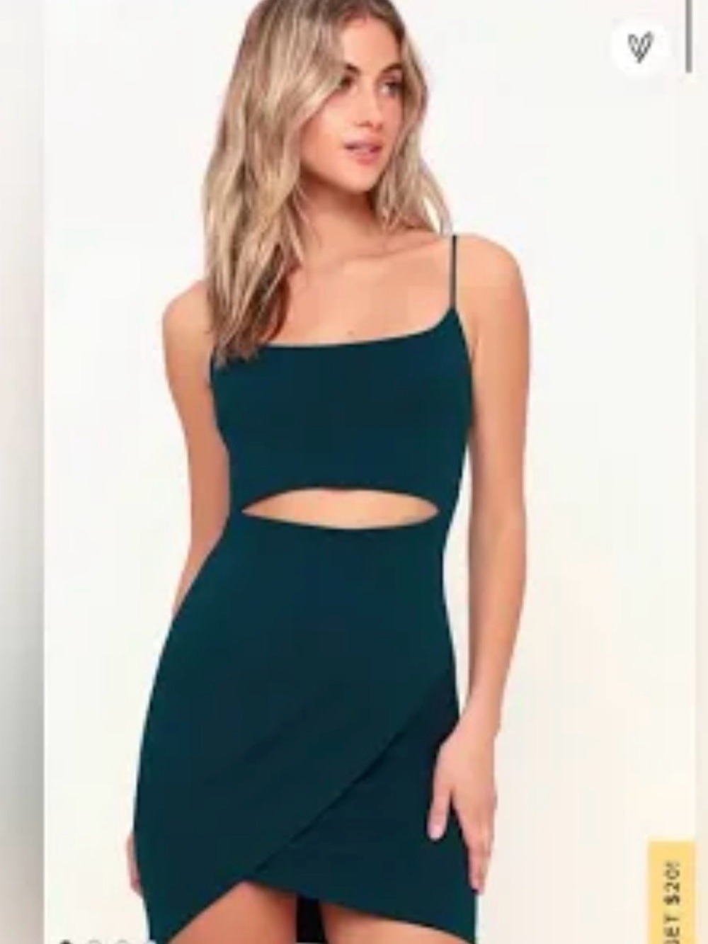 LULUS Teal Cut Out Dress